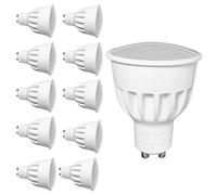 RunQiao GU10 Energy Saving LED Bulb, 9W High Power LED Spot Lights, for Ceiling,90W Halogen Bulbs Equivalent, AC 85-265V, Pack of 10,Warm White, 9W 120° Beam Angle