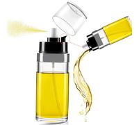 RUNQIN OUTDOOR Kitchen Oil Spray with Pourer, 150ml Oil Spray Bottle and Normal Oil Bottle with 2 in 1 Pour Spout Function, Sprayer for Barbecue, Grilling, Cooking, Cooking, Pastry, Salads, Pasta