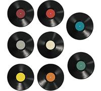 runrayay 10 Inch CD Album Cover Posters Collage Kit, 8Pcs Self-Adhesive Wall Collage Aesthetic Pictures, Dorm Room Wall Records Bedroom Decor, Rock and Roll Music Party Decorations for Teens - Red