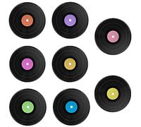 runrayay 10 Inch Fake Self-Adhesive Blank Vinyl Records, 8Pcs in 1 Pack for Indie Aesthetic Room Home Decor on Wall for Bedroom or Living Room Discos Music Studio Hip Hop Decorative Purpose - Purple