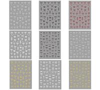 RUNRAYAY 10 Sheets Bow Nail Stickers, Self-Adhesive Floral Nail Decals, Spring Summer Bowknot Nail Art, 3D Acrylic Flowers for Manicure Decor