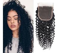 RUNRAYAY 14 Inch Kinky Curly Clip in Extensions, 3C 4A 100% Brazilian Remy Human Hair Clip Ins, Invisible & Scalp-Friendly, Natural Black Color (Kinky Curly)