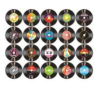 runrayay 20Pcs CD Album Cover Posters Collage Kit, 5.6 Inch Wall Collage Kit Aesthetic Pictures, 90s Rock and Roll Music Party Decorations, Vintage Bedroom Decor for Teens Boys Girls