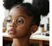RUNRAYAY 2Pcs Kids Small Afro Puff 4 Inch Feipro Real Human Hair Ponytail Extension for Baby for Toddler Girls, Kinky Curly 4C Drawstring Extension, Soft Fake Bun, African American, 30#