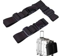 runrayay 2Pcs Vigorport Luggage Straps, Metal Luggage Connector Straps for Suitcases, Stretchable Add a Bag Adjustable Attachment Accessories Belts for Connecting Your Luggage Together