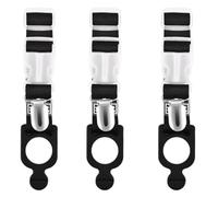 runrayay 3 in 1 Design Add a Bag Luggage Strap Connectors & Cap Clip & Water Bottle Buckle, Adjustable Bag Holder, Travel Clip for Carry-On Bags, 3Pcs Black