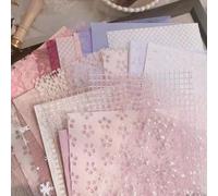 runrayay 30Pcs Scrapbook Paper Textured Paper, A5 Craft Scrapbooking Paper Sheets Handmade Snow Dot Mesh Fabric Mix Special Papers for Scrapbooking Art Journaling, 5.5X7.8In Card Making Supplies - B