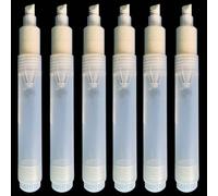 RUNRAYAY 5Pcs Refillable Acrylic Paint Markers Set, 8mm Empty Acrylic Markers White Refillable Paint Pen Tilted Head Fillable Pen for Oil Water Ink Art Kit