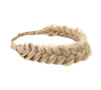 RUNRAYAY Braid Headband 3 Strands Combinations Messy Wide Chunky Fluffy Elastic Stretch Hairpiece Braided Headband Women Girl Beauty Accessory (Blonde)