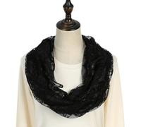 RUNRAYAY Chapel Veils Catholic Mass Mantilla, Black | Infinity Chapel Veil Floral Latin Mass Head Covering Lace Scarf for Church