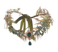 RUNRAYAY Halloween Fairy Elf Headband, Elf Costume Headpiece Hair Accessories for Adult Women and Men Elf King Queen Crown Gold & Green, B