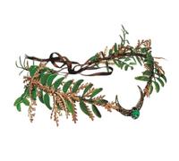 RUNRAYAY Handmade Green Woodland Crown Leaf Dark Elf Headpiece, Floral Forest Tiara Fairy Moon Headband for Women Girls, Halloween Renaissance Queen Cosplay Phop Shoot - G