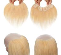 RUNRAYAY Men Forehead Hairline Toupee HD Invisible Lace Hairline Lace Front Skin PU Back Man Hairpieces Frontal Hair Topper for Receding Replacement Systems, 7.09x1.57Inch - 22#