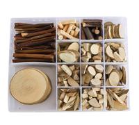 RUNRAYAY Natural Wood Slices Set for Crafts with Boxed, Mini Assorted Unfinished Wood Tree Bark Round Log Discs for Arts & Crafts Christmas Ornaments Wedding Centerpieces