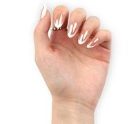 RUNRAYAY Press on Nails Almond, Short Fake Nails, Reusable Nail Kit Glazed Finish for Weddings, 15 Sizes - 30 Nail Kit with French Tip, Women Girl Gift