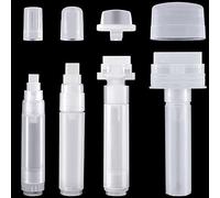 runrayay Set Of 4 White Paint Pens, Empty Refillable Paint Marker with 4 Sizes, Acrylic Permanent Clear Pen for Art Acrylics Oils Watercolors Stains Dyes Inks