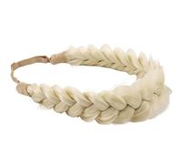 RUNRAYAY Synthetic Hair Braided Headband Classic Wide Strands Wedding Disorderly Fluffy Braids Wig Band Women Beauty Accessory, Blonde 613A#