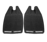 RUNROTOO 1 Pair Black Plastic Wheelchair Footrest Replacement with Practical Design and Universal Adaptation for Comfortable Mobility and Support