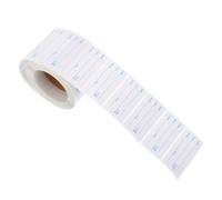 RUNROTOO 1 Roll 500pcs Writable Self-Adhesive Food Date Stickers for Kitchen Labeling on Essential Oil Bottles and Glass Jars, Blue Adhesive Sticker for Food Classification and Craft