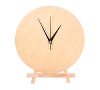 RUNROTOO 1 Set Unfinished Wood Clock Face - 8" Unfinished Round Blank Dial with Hands & Silent Movement for DIY Crafts - Build Your Own Clock for Wall Art Projects