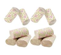 RUNROTOO 10 Rolls of Bamboo Toilet Paper with Elegant Rose Printed Patterns Practical Toilet Tissue Rolls for Workplaces and Restaurant Use Soft and Decorative