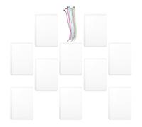 RUNROTOO 10 Sets Photocard Holder with Chain Portable Plastic Photo Storage Sleeves Star Photocard Protective Covers for Collecting and Displaying Badges Random Color