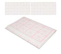 RUNROTOO 100 Sheets Calligraphy Paper Pad with Balanced Ink Absorption, 32 Gridded Xuan Rice Paper Made of Bamboo Pulp for Brush Practice, Suitable for Classroom Learning and Artists