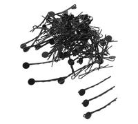 RUNROTOO 100pcs Curved Black Bobby Pins Alloy Hair Clips for Styling and Securely Fixing Thick Hair Super Grip for Updos and Daily Occasions