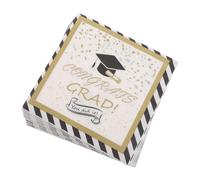 RUNROTOO 100pcs Graduation Napkins Class of 2026 - Congrats Graduate Tableware - Luncheon and Dinner Hand Towels for for Congratulation Receptions