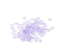 RUNROTOO 100pcs Lavender Glass Beads DIY Charms Lightweight Portable Round Circle Beads for Hairpins and Necklaces Handmade Decorative Accessories for DIY Crafts