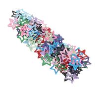 RUNROTOO 100pcs Metal Star Snap Hair Clips for Women, Comfortable Non-slip Small Barrettes with Stylish Cute Design, for Rave Decor and Daily Wear