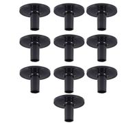 RUNROTOO 10pcs Black Plastic Drum Cymbal Sleeves with Felt Pads Drum Kit Accessories for Percussion Instruments Replacement Cymbal Stand Parts