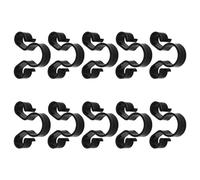 RUNROTOO 10pcs Black Plastic Wine Bottle Safety Clips Holder Multi-purpose Design Protect Hands from Scalding for Weddings and Parties