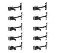 RUNROTOO 10pcs Black Price Tag Holder Clips Double-Ended Plastic Sign Holder for Retail Merchandise Price Label Suitable for Store Display and Advertisement Sign Clips