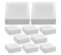 RUNROTOO 10pcs Blank Match Boxes - Empty Sliding Paper Matchstick Containers - White DIY Match Storage Holder for Home Party Camping