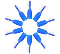 RUNROTOO 10pcs Blue Half-Finger Soft Bristle Toothbrushes Disposable Prison Finger Toothbrushes for Teeth Cleaning in Hospitals and Detention Centers