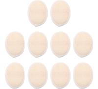 RUNROTOO 10pcs Disposable Loofah Exfoliating Scrub Towels 9x12cm, Natural Loofah Bath Brush Shower Pad for Body Cleansing and Dead Skin Removal, Suitable for Home and Travel Use