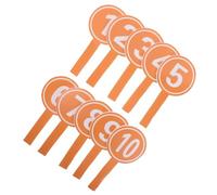 RUNROTOO 10pcs Handheld Foam Score Paddles Numbered 1-10 for Sequence Display, DIY Colour Options, for Sports Competitions and Performances