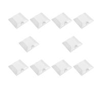 RUNROTOO 10pcs High-reflectivity Road Markers Raised Structure, Lightweight Abs Plastic Pavement Reflectors for Driveways, Sidewalks, and High-traffic Highways Safety
