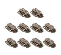 RUNROTOO 10pcs Iron Toggle Hasp Latch for Wooden Box with Compartments, Sturdy Antique Hasps with Compact Size and Simple Structure, Suitable for Wine Cabinet and Jewelry Box Use at Home