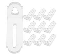 RUNROTOO 10pcs L Shaped Acrylic Corner Brace - Furniture Corner Brace Shelf Support - Right Angle Brackets Clear Hardware Fittings for Display Box