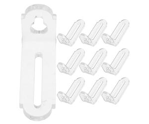 RUNROTOO 10pcs L Shaped Acrylic Corner Brace - Furniture Corner Brace Shelf Support - Right Angle Brackets Clear Hardware Fittings for Display Box
