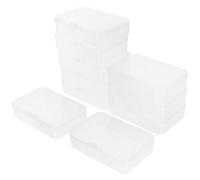 RUNROTOO 10pcs Playing Card Storage Cases Plastic Game Cards Containers with See-through Design and Sturdy Material for Organising Poker