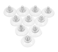 RUNROTOO 10pcs PVC Suction Cups with M6 Screws and Threaded Rods for Car Glass and Bathroom Wall, Wear-Resistant and Antislip Suction Cup Hooks for Storage and Organizing