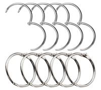 RUNROTOO 10pcs Silver Iron Ring Binder Clips Lightweight and Wear-Resistant Multi-Function Book Rings for Office and Document Classification, Practical and Simple Design for Students