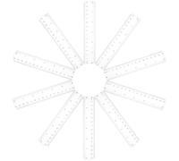 RUNROTOO 10pcs Small Plastic Rulers for Drawing and Cutting Markings, Versatile Abs Material Straight Edge Rulers for Teachers and Architects