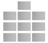 RUNROTOO 10pcs Stainless Steel Blank Business Cards Metal Engravable Metal Business Cards Double-Sided Rounded Corners Sleek Stylish Design DIY Engraving for Office Use