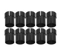 RUNROTOO 10pcs Universal Mic Stand Bushing, Black Plastic Short Split Sleeve for Instrument and Speaker Tripod Stand, Tool-free Installation with Noise Isolation for Live Sound and Studio