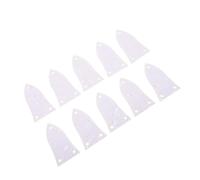 RUNROTOO 10pcs White Bell Shape Truss Rod Cover Plates for Electric Bass Guitar Neck Adjustment Support with Plastic and Iron Material, Replacement Accessories for Musical Instrument