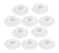 RUNROTOO 10pcs White Lace Bouquet Collar for Wedding Bride DIY Floral Decor, Cloth Material Easy to DIY and Store Features, for Party and Shop Use